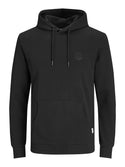 Jack & Jones JJEBASIC Logo Hoody -BLACK/BLACK - Borderland Muff