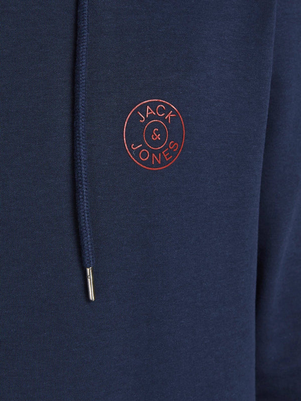 Jack & Jones JJEBASIC Logo Hoody -NAVY BLAZER - Borderland Muff