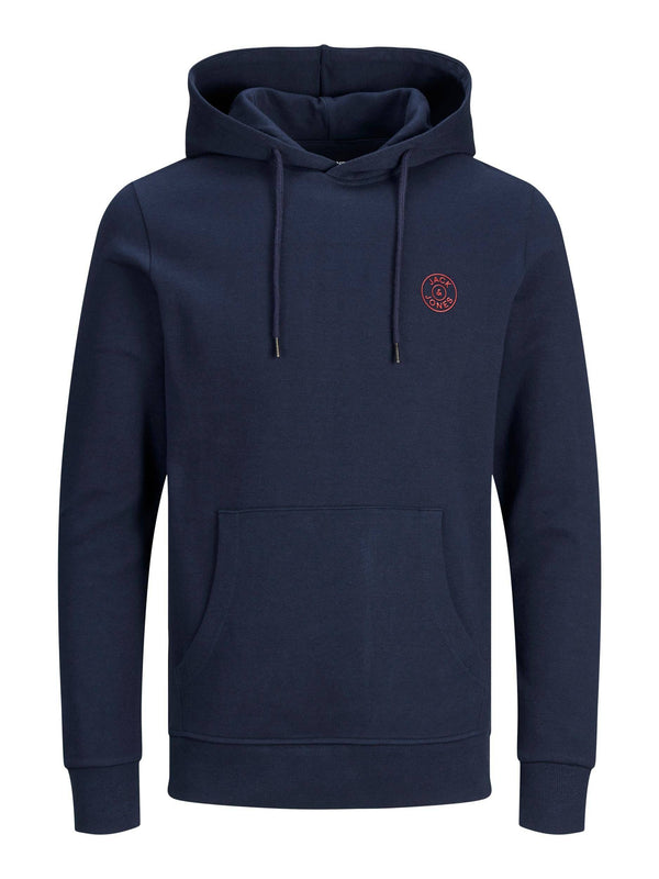 Jack & Jones JJEBASIC Logo Hoody -NAVY BLAZER - Borderland Muff