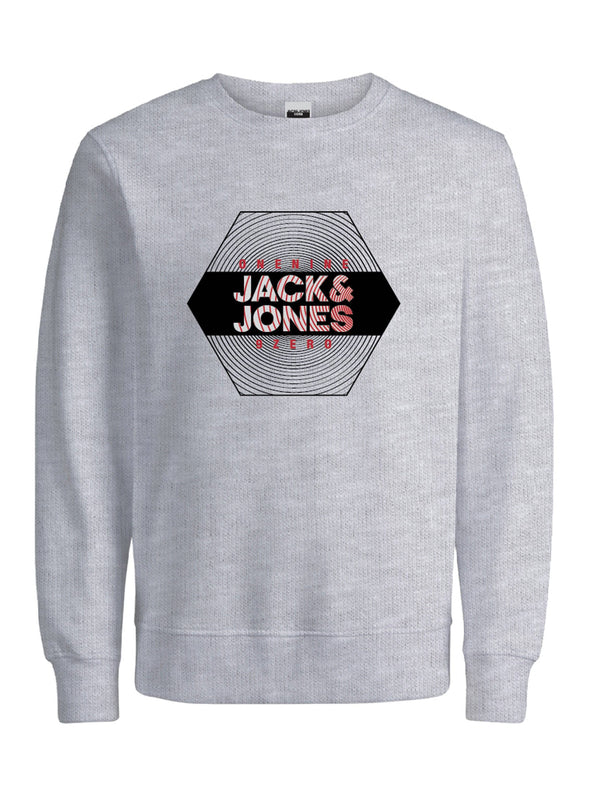 Jack & Jones JCOROLLO Sweatshirt -LIGHT GREY MELANGE (XL, XXL only) - Borderland Muff
