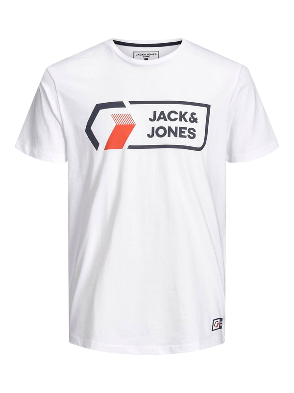 Jack & Jones JCOLOGAN Boys Tee -WHITE - Borderland Muff