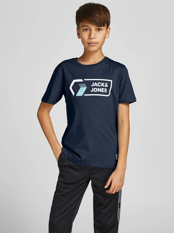 Jack & Jones JCOLOGAN Boys Tee -NAVY BLAZER - Borderland Muff