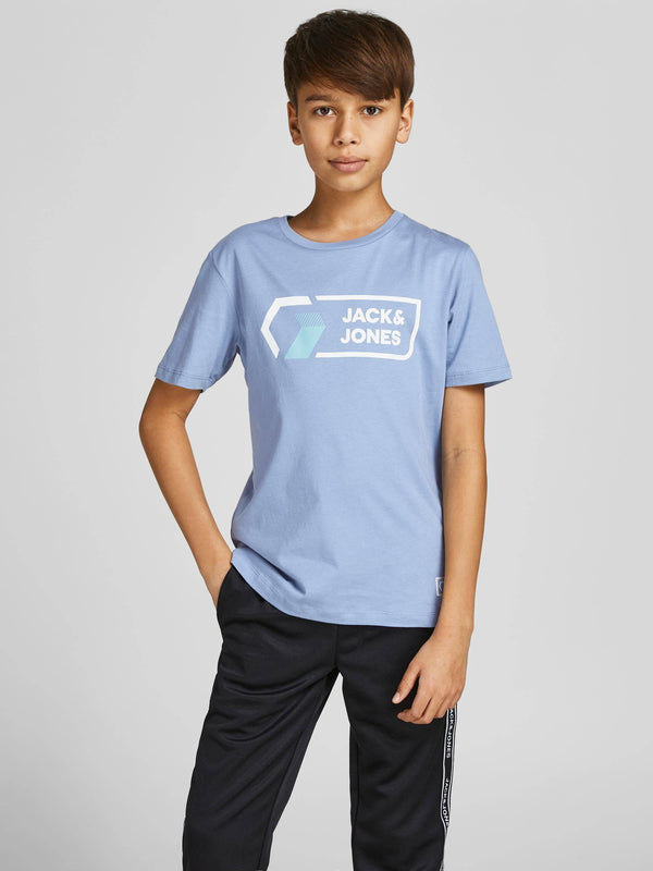 Jack & Jones JCOLOGAN Boys Tee -FADED DENIM - Borderland Muff