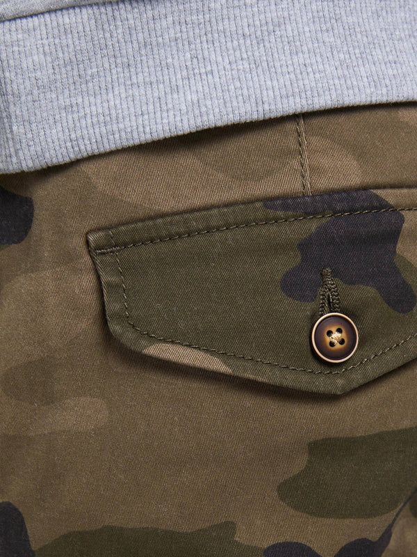 Jack & Jones JPSTPAUL Boys Cargo Pants -OLIVE CAMO - Borderland Muff