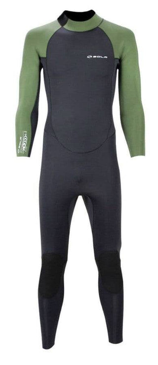 SOLA Mens H2O 4/3mm Wetsuit -BLACK - Borderland Muff