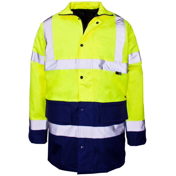 Supertouch Hi Vis 2 Tone Parka Jacket -YELLOW - Borderland Muff