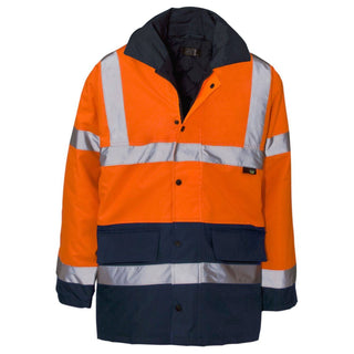 Supertouch Hi Vis 2 Tone Parka Jacket -ORANGE - Borderland Muff