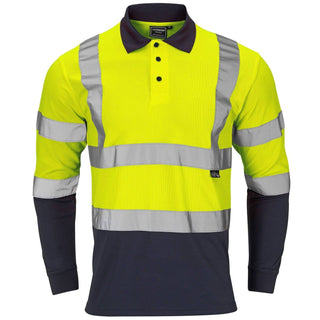 Supertouch Hi Vis 2 Tone Long Sleeve Polo - Borderland Muff