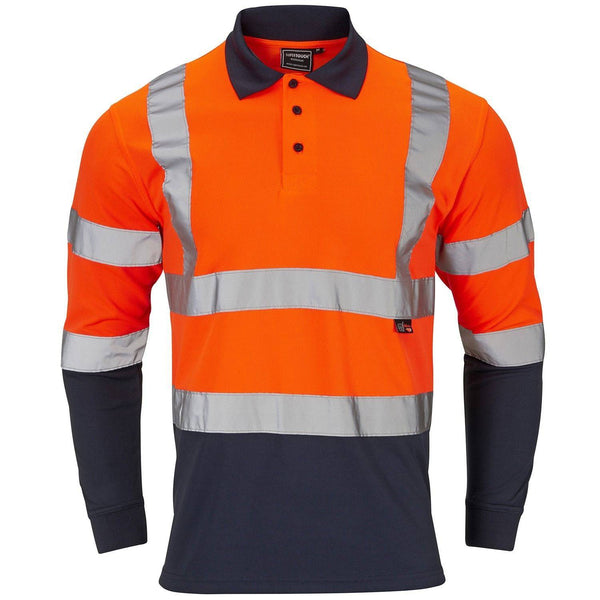 Supertouch Hi Vis 2 Tone Long Sleeve Polo - Borderland Muff