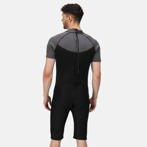 Regatta Mens 2mm Short Wetsuit -GREY - Borderland Muff