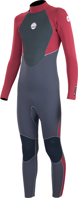 Alder Kids Stealth 5/4/3mm Full Wetsuit -RED - Borderland Muff