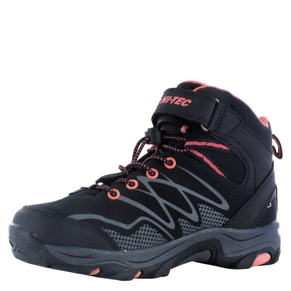 Hi Tec Kids Blackout Mid Hiking Boot -BLACK/PINK - Borderland Muff