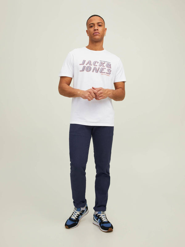 Jack & Jones JCOPHIL Tee -WHITE - Borderland Muff