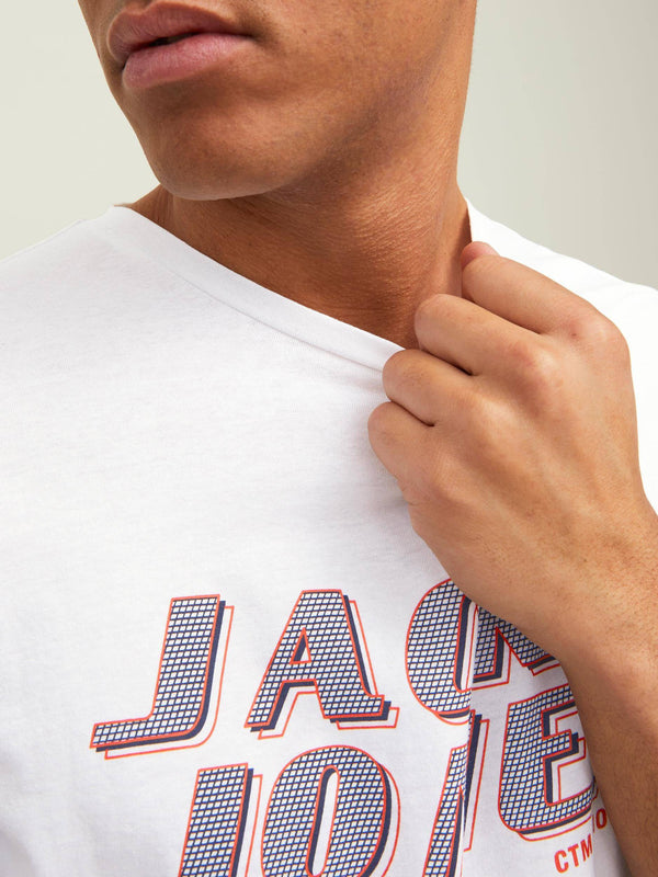 Jack & Jones JCOPHIL Tee -WHITE - Borderland Muff