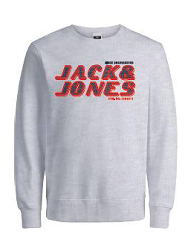 Jack & Jones JCOPHIL Sweatshirt -LIGHT GREY MELANGE - Borderland Muff