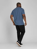 Jack & Jones JJEPAULOS Plus Size Polo -DENIM BLUE - Borderland Muff
