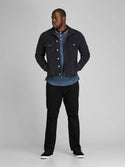 Jack & Jones JJEPAULOS Plus Size Polo -DENIM BLUE - Borderland Muff
