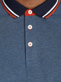 Jack & Jones JJEPAULOS Plus Size Polo -DENIM BLUE - Borderland Muff