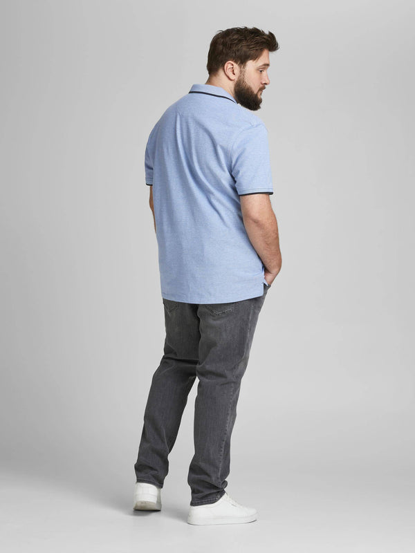 Jack & Jones JJEPAULOS Plus Size Polo -COBALT - Borderland Muff