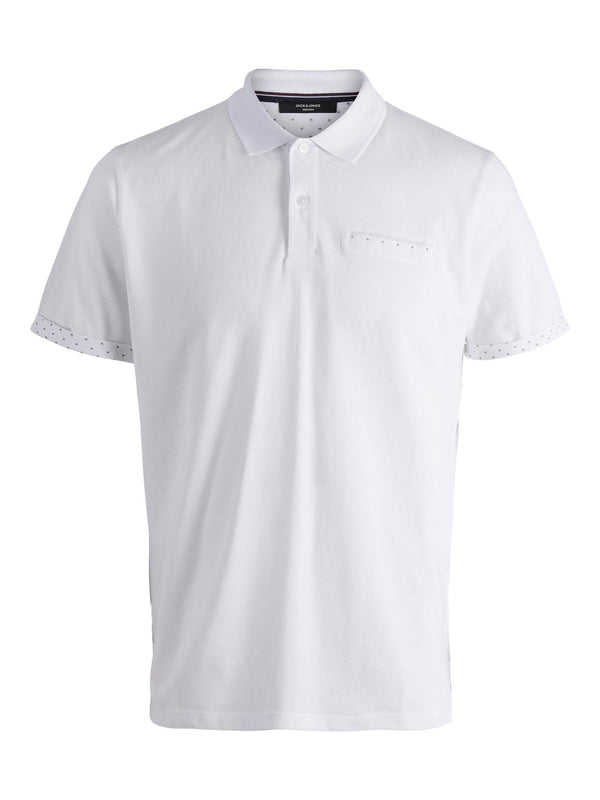 Jack & Jones JPRBLAMETZ Polo -WHITE (M, L only) - Borderland Muff