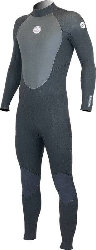Alder Mens Stealth 5/4/3 Full Wetsuit -BLACK - Borderland Muff