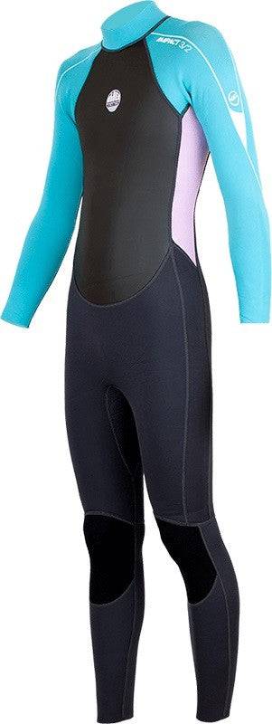 Alder Kids Impact 3/2 Full Wetsuit -GRAPHITE - Borderland Muff