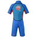 Yello Kids Puffer Fish Shortie Wetsuit (Ages 1-4) -BLUE (Age 4 only) - Borderland Muff