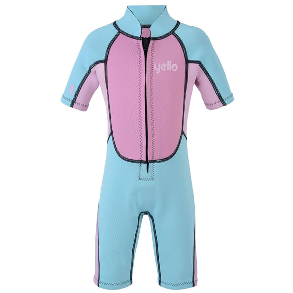 Yello Kids Seahorse Shortie Wetsuit (Ages 1-4) -PINK (Age 4 only) - Borderland Muff