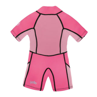 Yello Kids Sandbar Shortie Wetsuit (Ages 1-4) -PINK (Age 4 only) - Borderland Muff