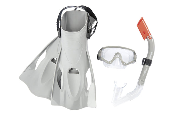 Hydro Swim Meridian Adult Snorkel Set (BW25020) - Borderland Muff