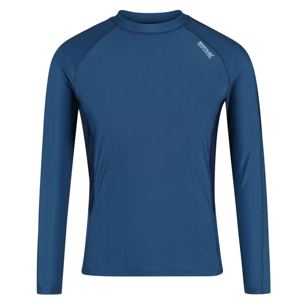 Regatta Mens Long Sleeve Rash Guard -BLUE - Borderland Muff
