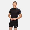 Regatta Mens Short Sleeve Rash Guard -BLACK/GREY - Borderland Muff