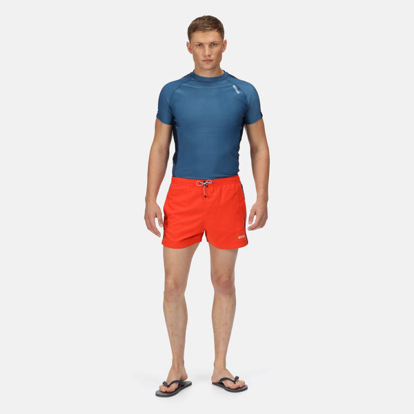 Regatta Mens Short Sleeve Rash Guard -BLUE - Borderland Muff