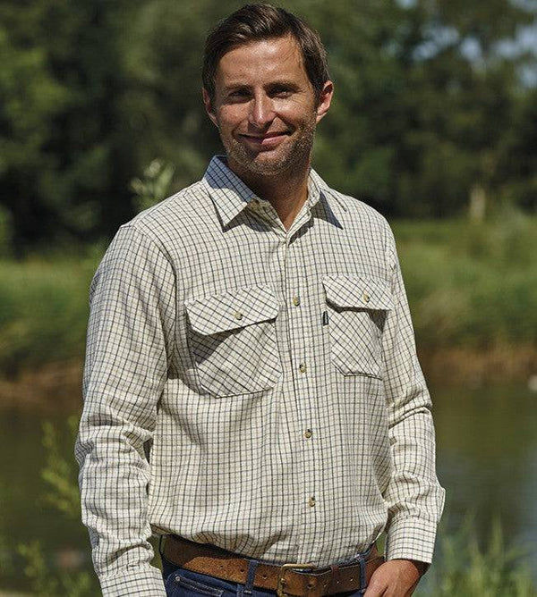 Champion Tattersall Long Sleeve Shirt -GREEN - Borderland Muff
