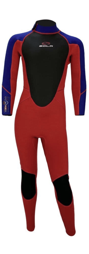 SOLA Kids Storm 3/2mm Wetsuit -RED - Borderland Muff