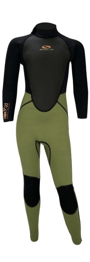 SOLA Kids Storm 3/2mm Wetsuit -KHAKI - Borderland Muff