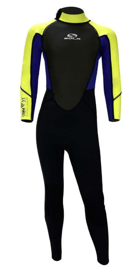 SOLA Kids Storm 3/2mm Wetsuit -LIME - Borderland Muff