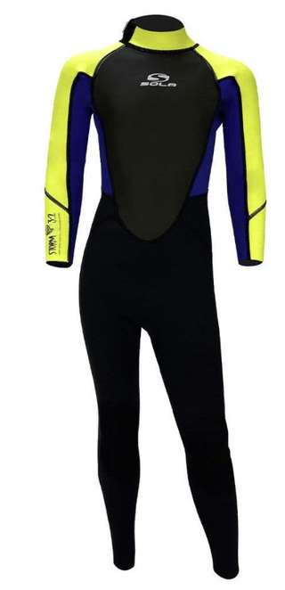 SOLA Kids Storm 3/2mm Wetsuit -LIME - Borderland Muff