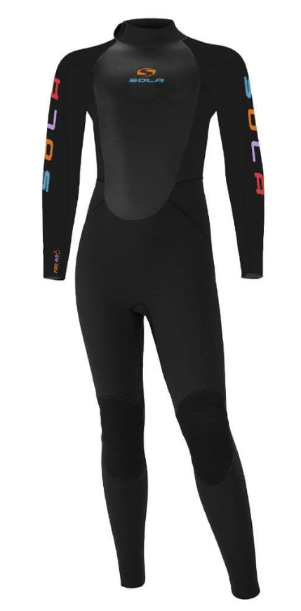 SOLA Kids Fire 4/3mm Wetsuit -BLACK - Borderland Muff
