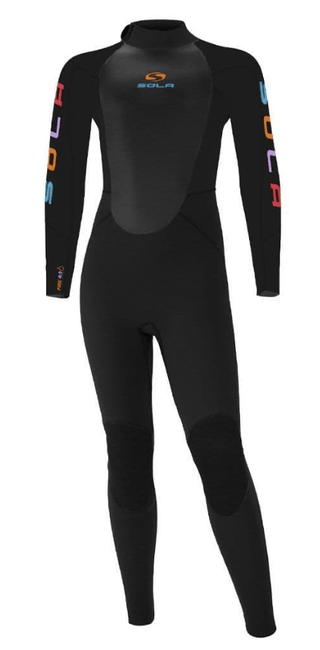 SOLA Kids Fire 4/3mm Wetsuit -BLACK - Borderland Muff