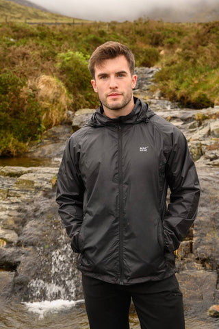 Mac in a Sac Adults Waterproof Breathable Windproof Unisex Origin Packable Jacket-BLACK - Borderland Muff