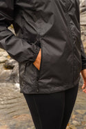 Mac in a Sac Adults Waterproof Breathable Windproof Unisex Origin Packable Jacket-BLACK - Borderland Muff