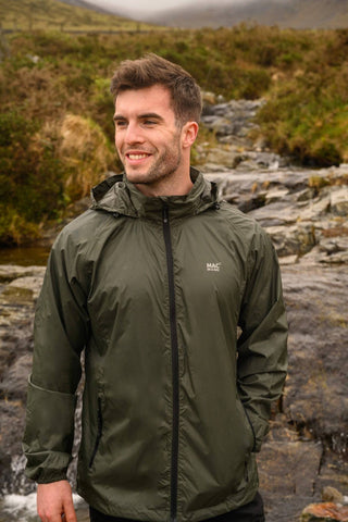 Mac in a Sac Adults Origin Waterproof Breathable Windproof Unisex Packable Jacket-KHAKI - Borderland Muff