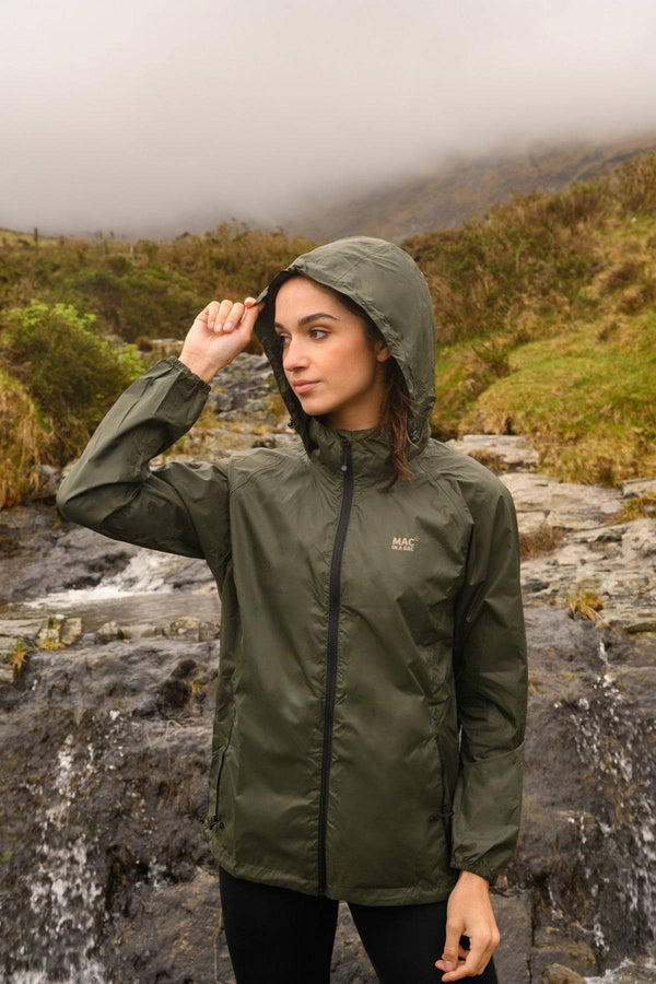Mac in a Sac Adults Origin Waterproof Breathable Windproof Unisex Packable Jacket-KHAKI - Borderland Muff