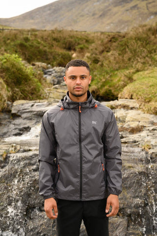 Mac in a Sac Adults Origin Waterproof Breathable Windproof Unisex Packable Jacket-CHARCOAL - Borderland Muff