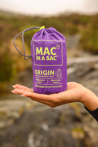 Mac in a Sac Adults Waterproof Breathable Windproof Unisex Origin Packable Jacket-PURPLE - Borderland Muff