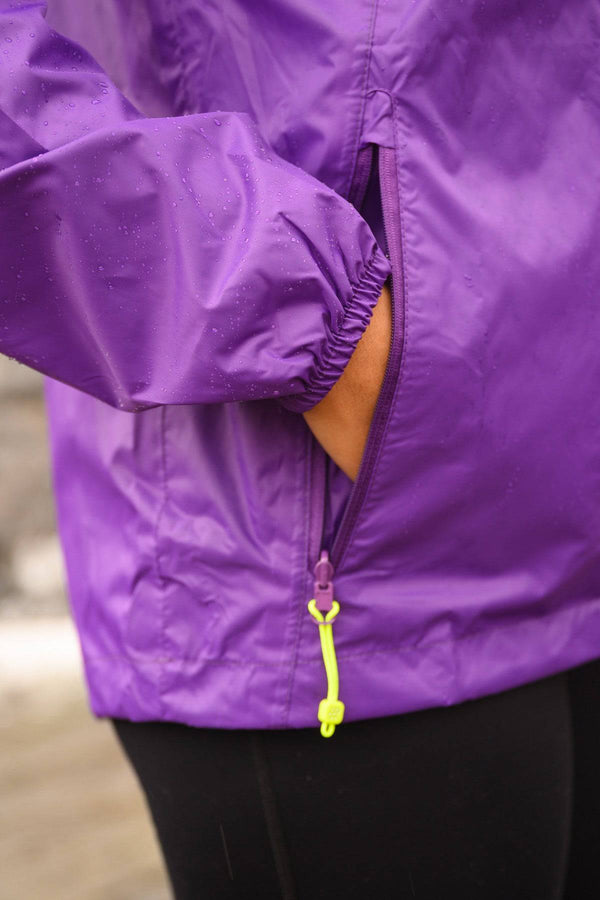 Mac in a Sac Adults Waterproof Breathable Windproof Unisex Origin Packable Jacket-PURPLE - Borderland Muff