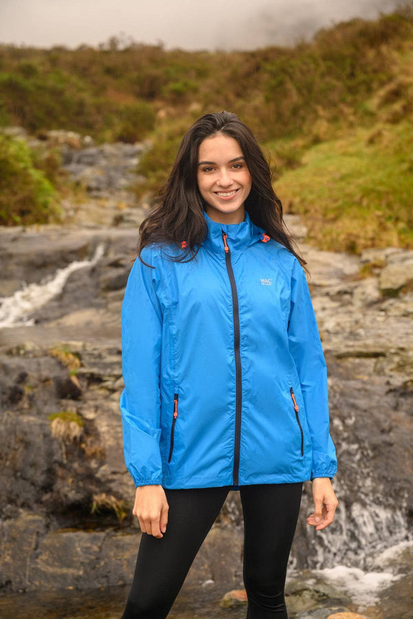 Mac in a Sac Adults Origin Waterproof Breathable Windproof Unisex Packable Jacket-OCEAN BLUE - Borderland Muff