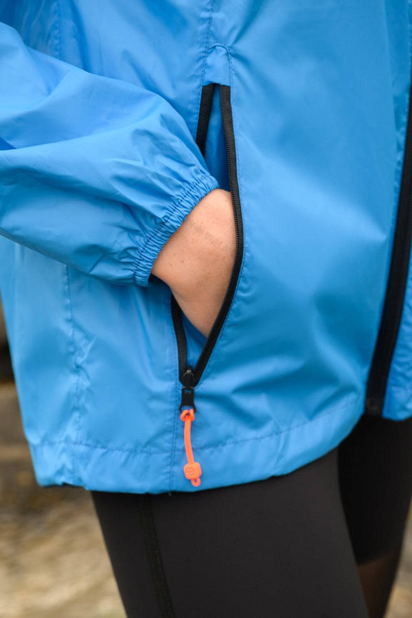 Mac in a Sac Adults Origin Waterproof Breathable Windproof Unisex Packable Jacket-OCEAN BLUE - Borderland Muff