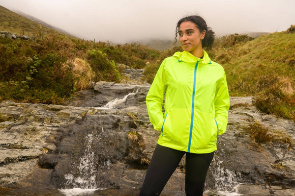 Mac in a Sac Adults Origin Waterproof Breathable Windproof Unisex Packable Jacket-NEON YELLOW - Borderland Muff
